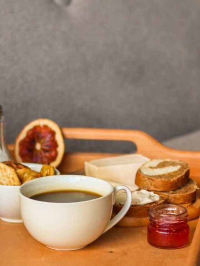 breakfas - cornflakes, coffee, jam, other ingredients